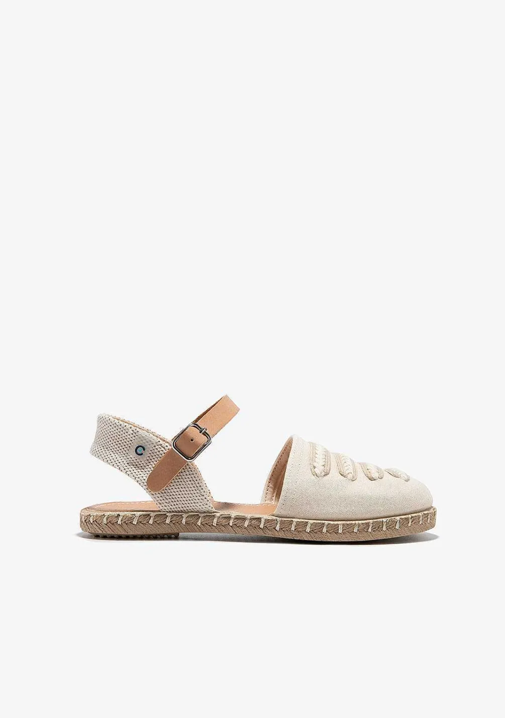 Sapatos De Cerimónia-Conguitos Alpercatas Com Tiras De Fivela Bege