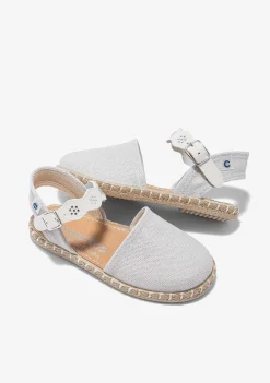 Sapatos De Menina-Conguitos Alpercatas De Strass Branco