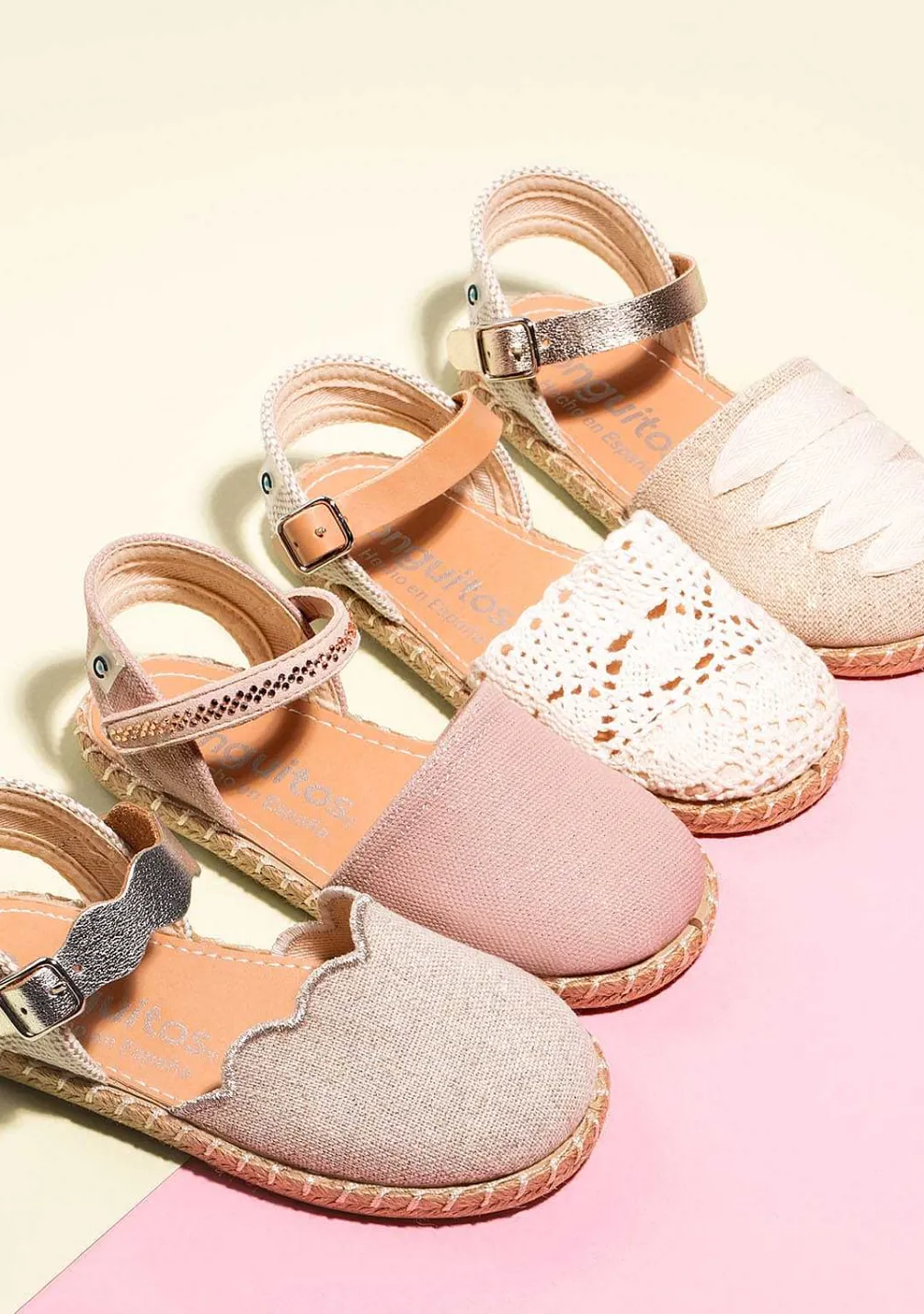 Sapatos De Cerimónia-Conguitos Alpercatas Macrame Bege