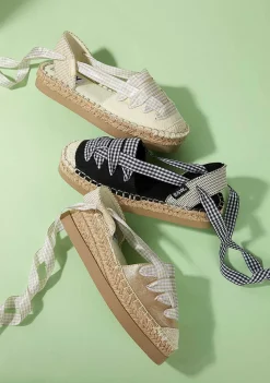 Sapatos De Cerimónia-Conguitos Alpercatas Menina Bege Lona P&B