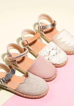 Sapatos De Cerimónia-Conguitos Alpercatas Ondas Com Fivela Prateada
