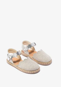 Sapatos De Cerimónia-Conguitos Alpercatas Ondas Com Fivela Prateada
