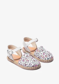 Alpercatas-Conguitos Alpercatas Unicornio Branco De Menina