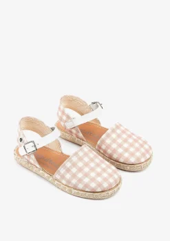 Alpercatas-Conguitos Alpercatas Vichy Rosa De Menina