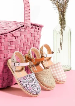 Alpercatas-Conguitos Alpercatas Vichy Rosa De Menina