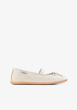 Sapatos Rasos-Conguitos Bailarinas Basicas Bege De Menina