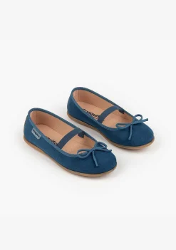Sapatos Rasos-Conguitos Bailarinas Basicas De Menina Azul Indigo