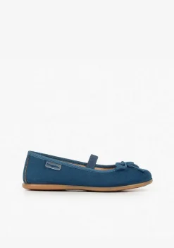 Sapatos Rasos-Conguitos Bailarinas Basicas De Menina Azul Indigo