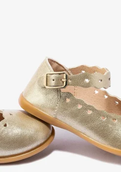 Sapatos De Cerimónia-Conguitos Bailarinas Com Fivela Platina Para Bebé