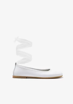 Sapatos De Cerimónia-Conguitos Bailarinas De Alca Branca Preto E Branco