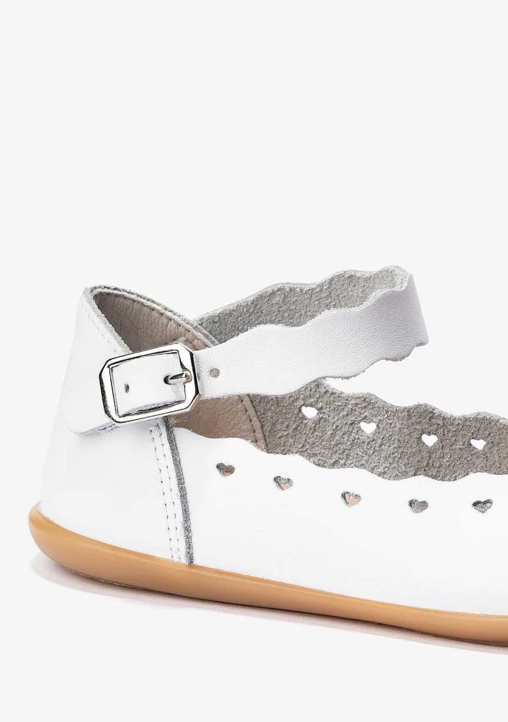 Sapatos De Menina-Conguitos Bailarinas De Fivela Branca Para Menina