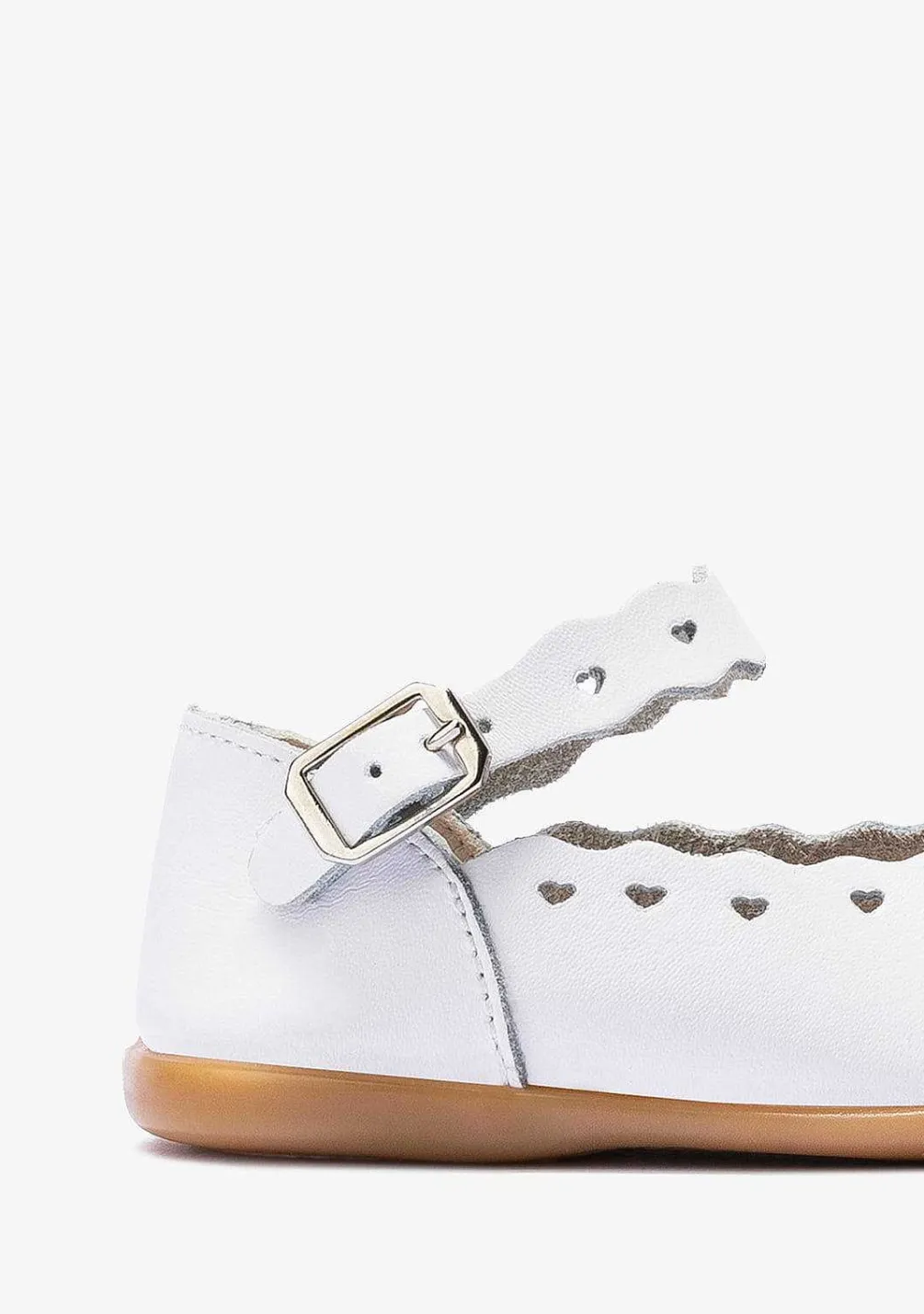 Sapatos De Cerimónia-Conguitos Bailarinas De Fivela Branca Para Bebé