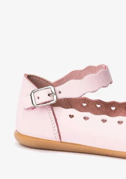 Sapatos De Cerimónia-Conguitos Bailarinas De Fivela Rosa Para Menina