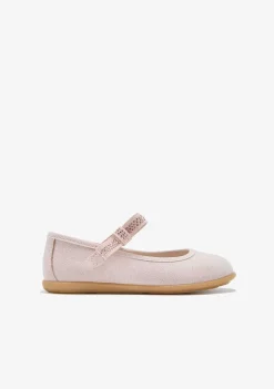 Sapatos De Cerimónia-Conguitos Bailarinas De Strass Rosa