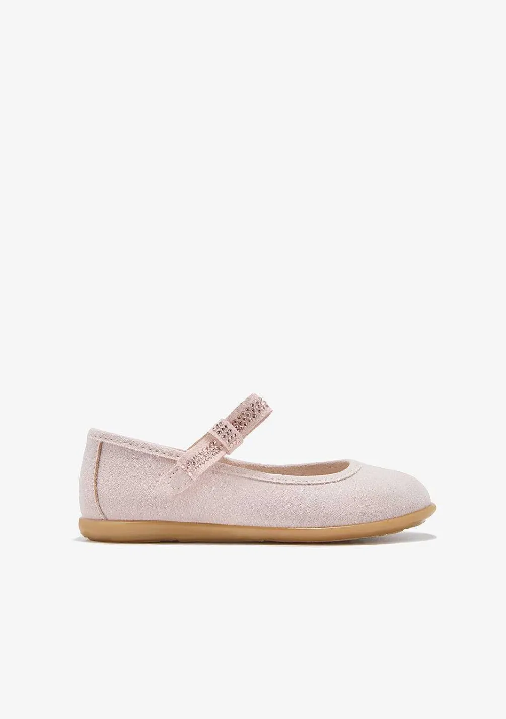Sapatos De Cerimónia-Conguitos Bailarinas De Strass Rosa