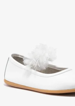 Sapatos De Cerimónia-Conguitos Bailarinas De Tule Branco Menina Napa P&B