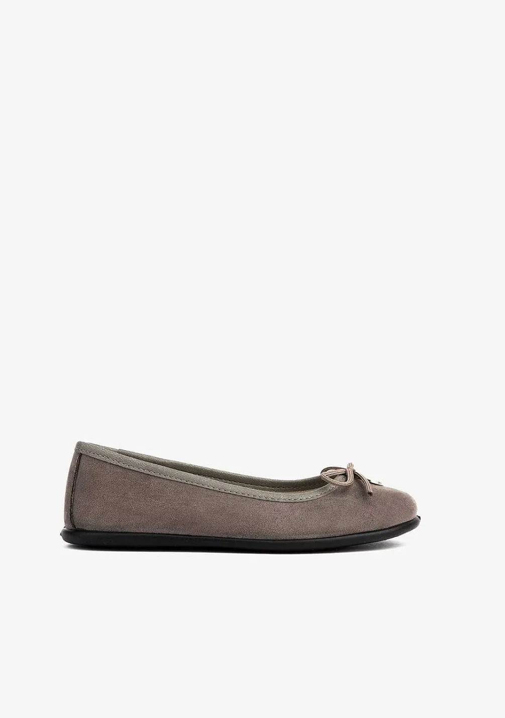 Sapatos Rasos-Conguitos Bailarinas Taupe Para Menina