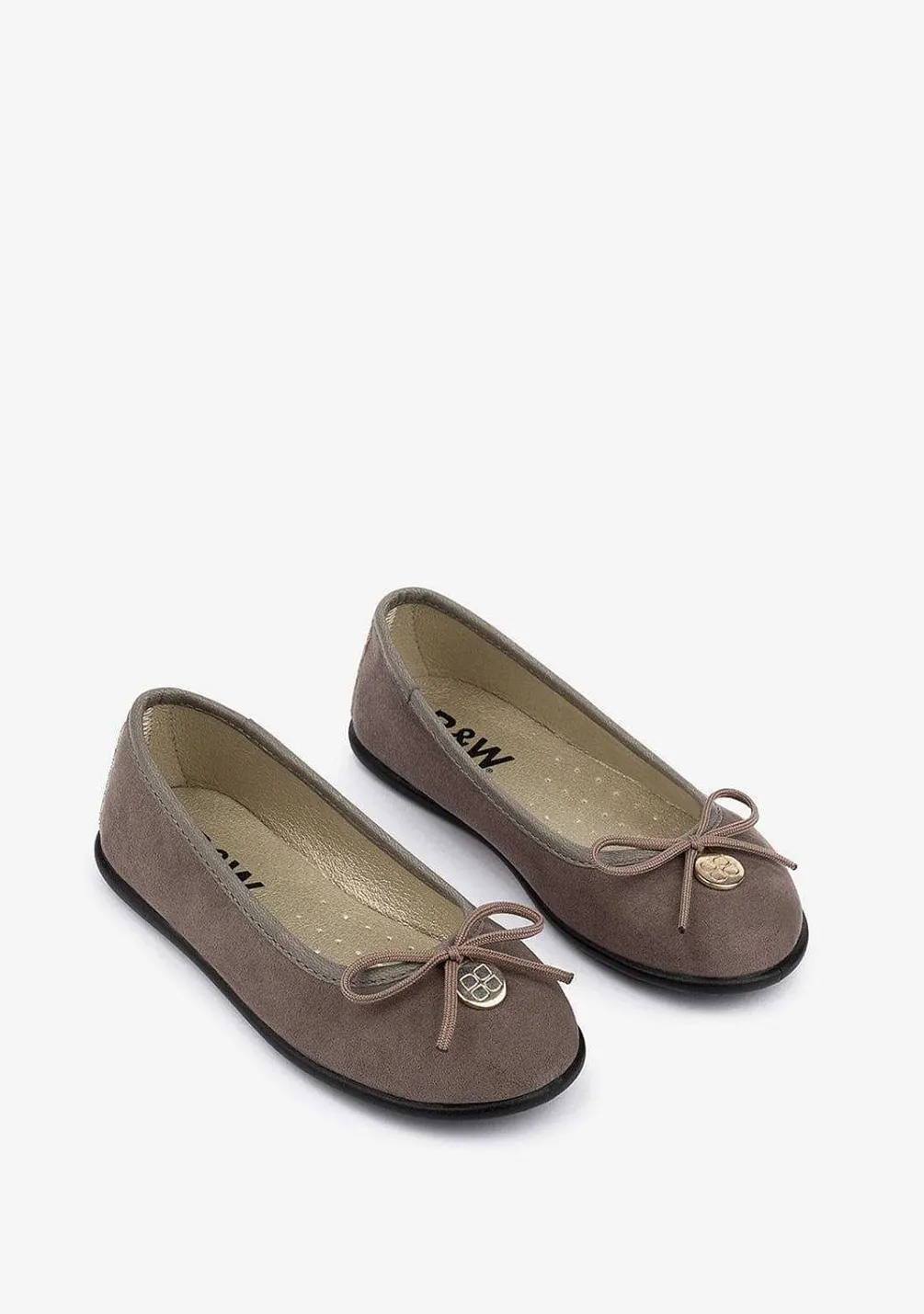 Sapatos Rasos-Conguitos Bailarinas Taupe Para Menina