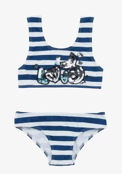 Roupas De Menina-Conguitos Biquini Sereia Azul Marinho Menina