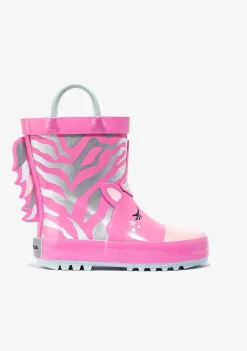 Botas De Chuva-Conguitos Borracha Para Botas De Chuva Unicornio Rosa