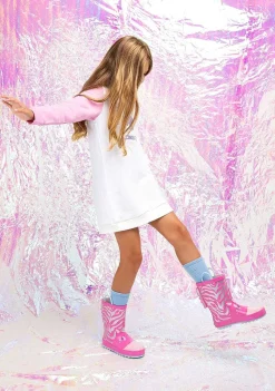 Botas De Chuva-Conguitos Borracha Para Botas De Chuva Unicornio Rosa