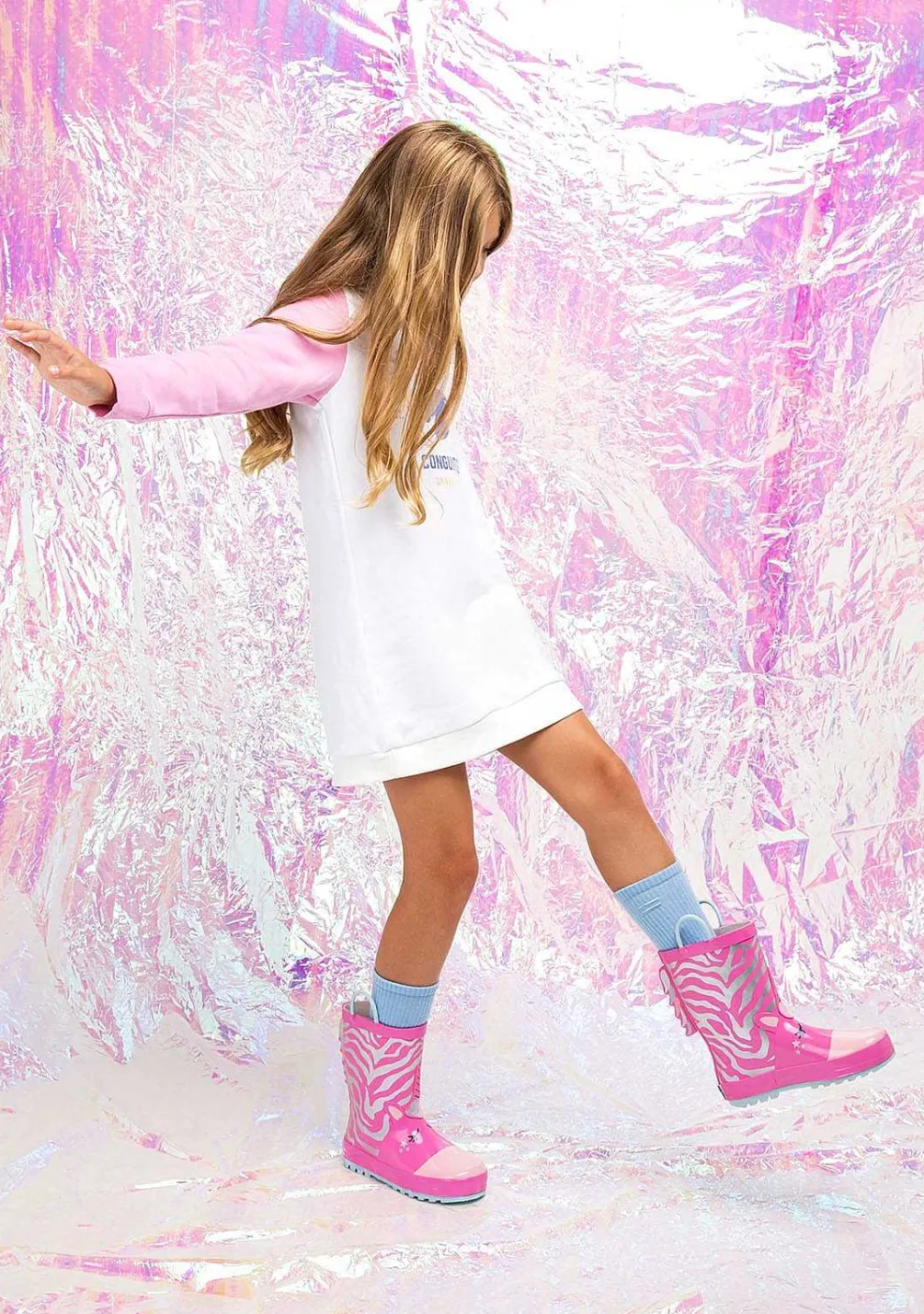 Botas De Chuva-Conguitos Borracha Para Botas De Chuva Unicornio Rosa