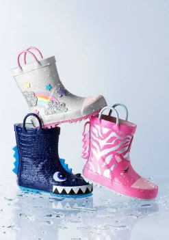 Botas De Chuva-Conguitos Borracha Para Botas De Chuva Unicornio Rosa