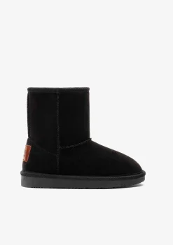 Botas Australianas-Conguitos Botas Australianas Basicas Pretas Repelente De Agua P&B