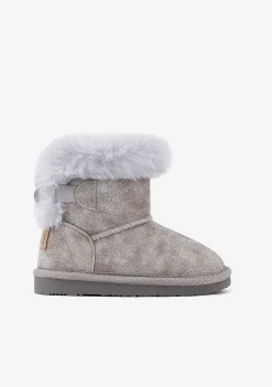 Botas Australianas-Conguitos Botas Australianas Com Laco Metalico Prateado P&B