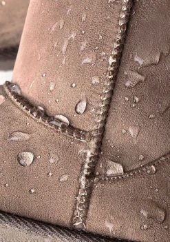 Botas-Conguitos Botas Australianas Com Logo Taupe Repelente De Agua P&B