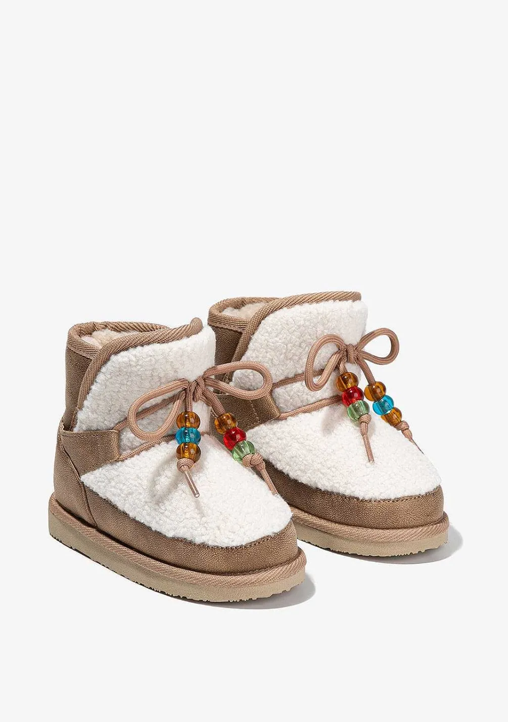 Botas-Conguitos Botas Australianas Com Micangas De Areia Para Menina P&B