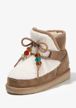 Botas-Conguitos Botas Australianas Com Micangas De Areia Para Menina P&B
