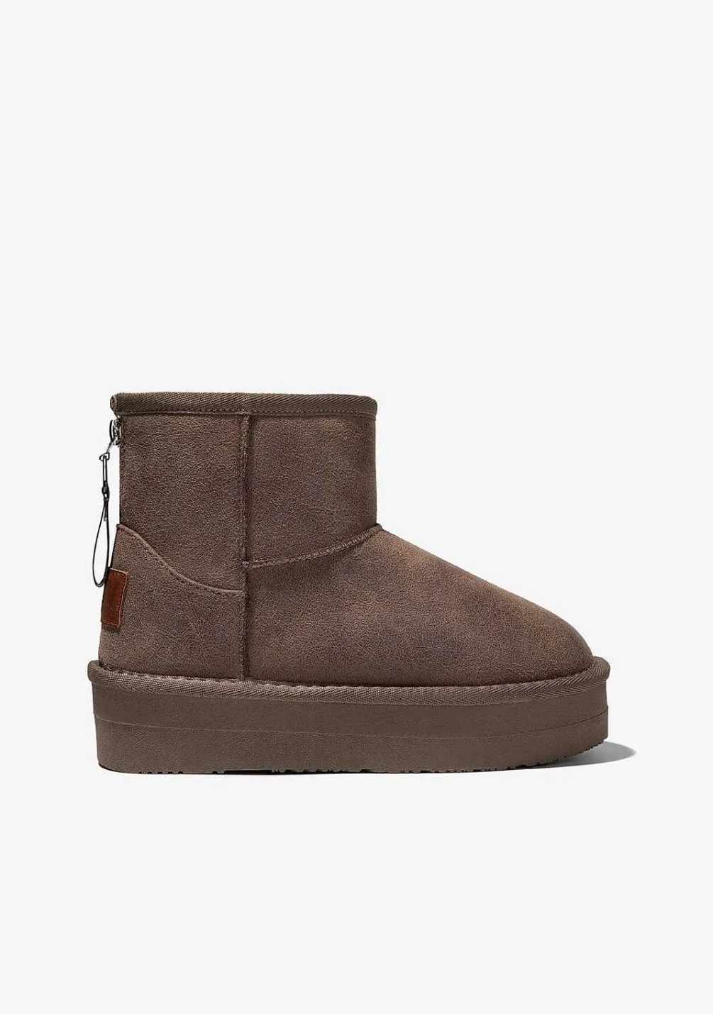 Botas-Conguitos Botas Australianas Com Ziper Taupe P&B
