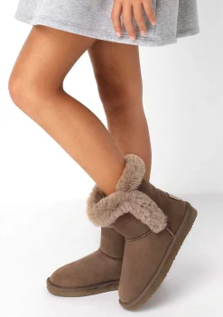 Botas-Conguitos Botas Australianas De Pele Taupe P&B