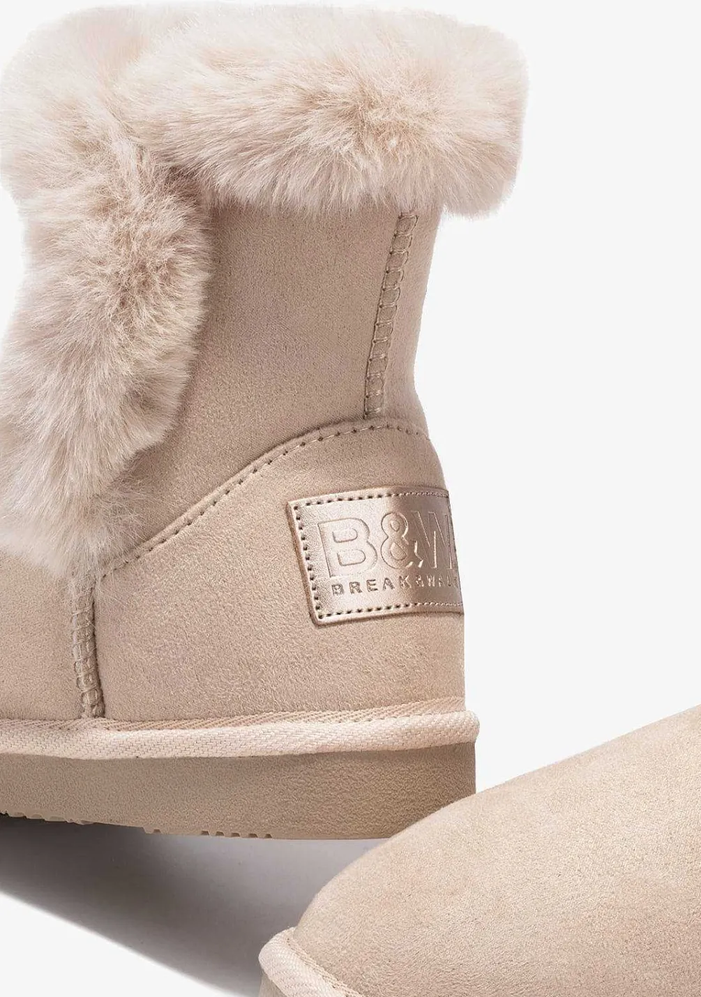 Botas-Conguitos Botas Australianas De Pele Bege P&B