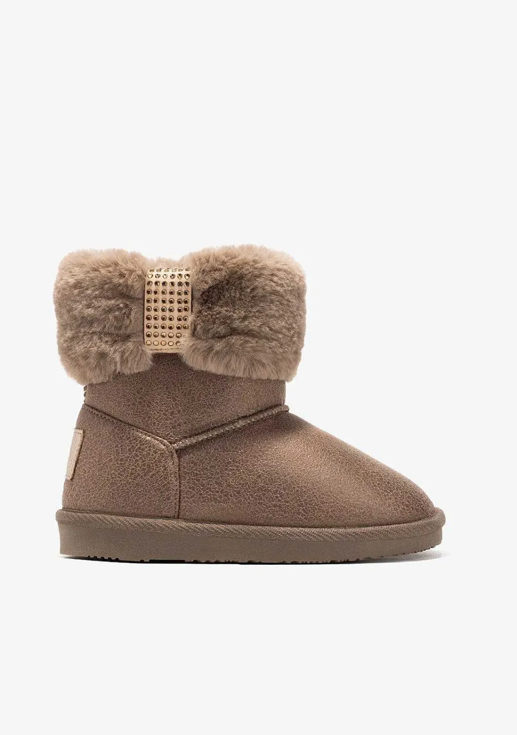 Botas-Conguitos Botas Australianas De Pele De Strass Bronze P&B