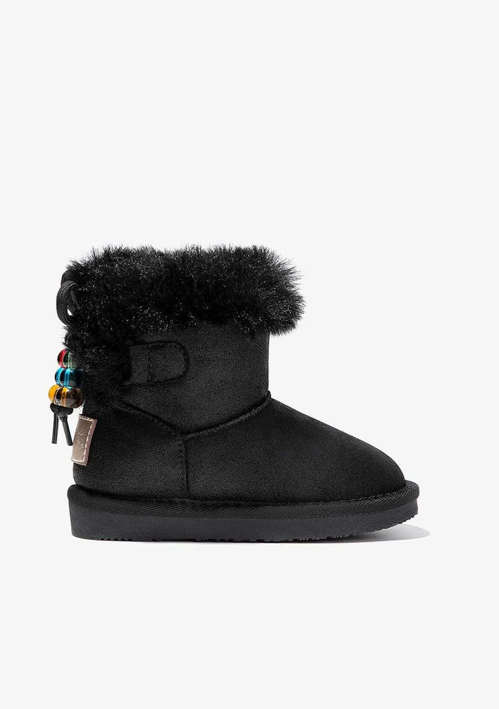 Botas-Conguitos Botas Australianas De Pele Com Contas Pretas P&B