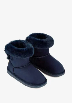 Botas-Conguitos Botas Australianas De Pele De Arco Marinho Repelente De Agua Preto E Branco