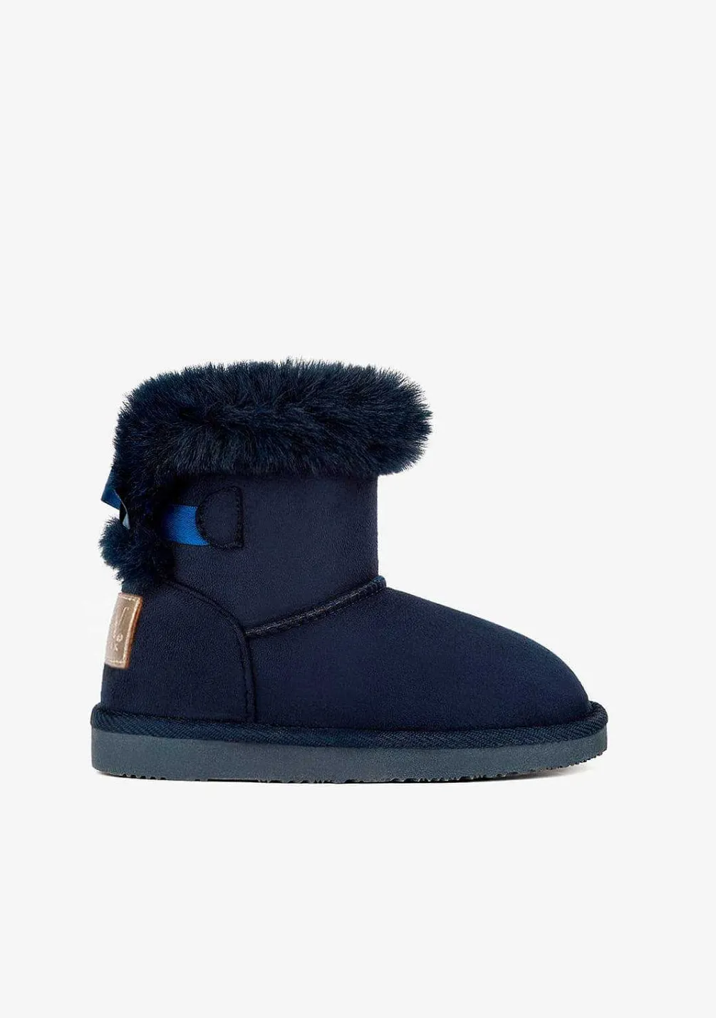 Botas-Conguitos Botas Australianas De Pele De Arco Marinho Repelente De Agua Preto E Branco