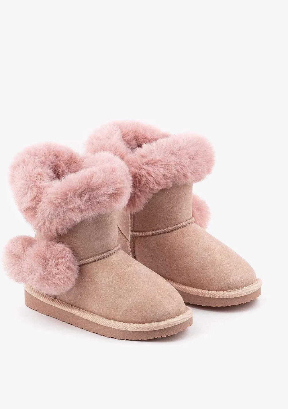 Botas Australianas-Conguitos Botas Australianas Nobuck Rosa P&B