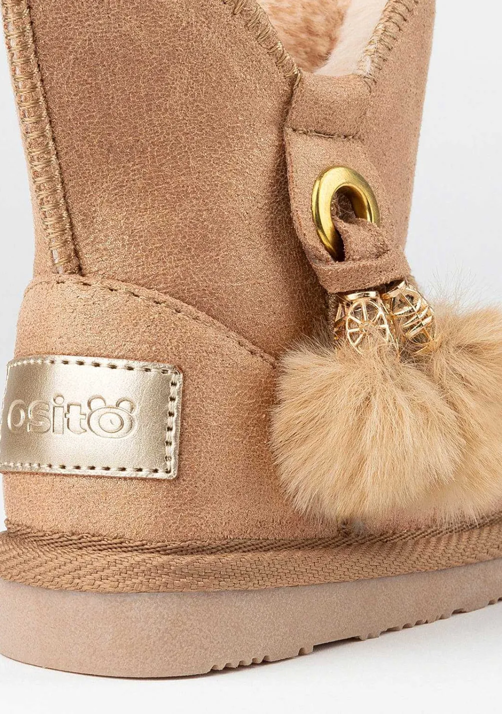 Botas Australianas-Conguitos Botas Australianas Pompon Magnesio Para Bebé