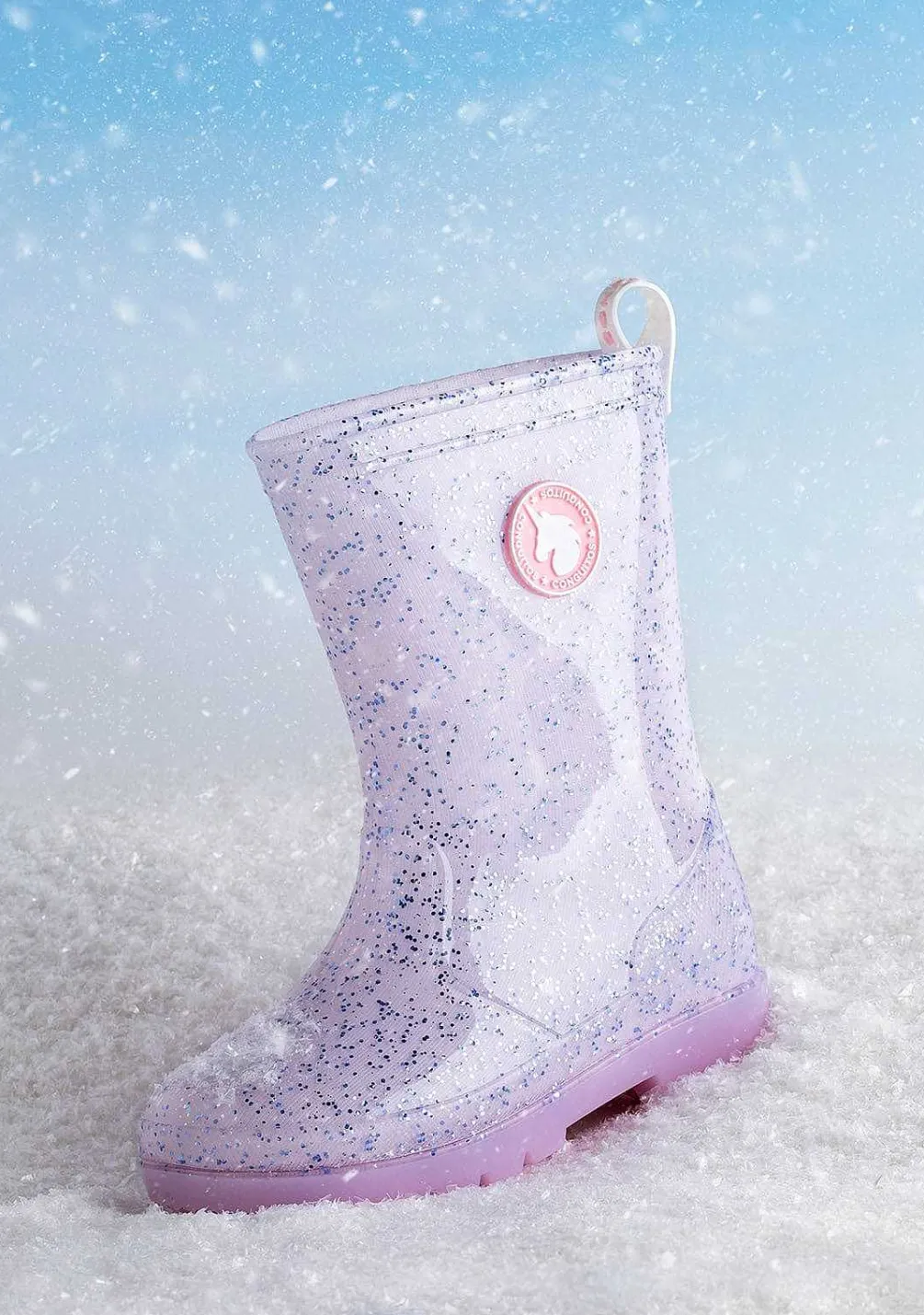 Botas De Chuva-Conguitos Botas De Chuva Rosa Com Luzes Para Menina