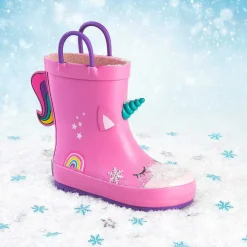 Botas De Chuva-Conguitos Botas De Chuva Rosa Unicornio