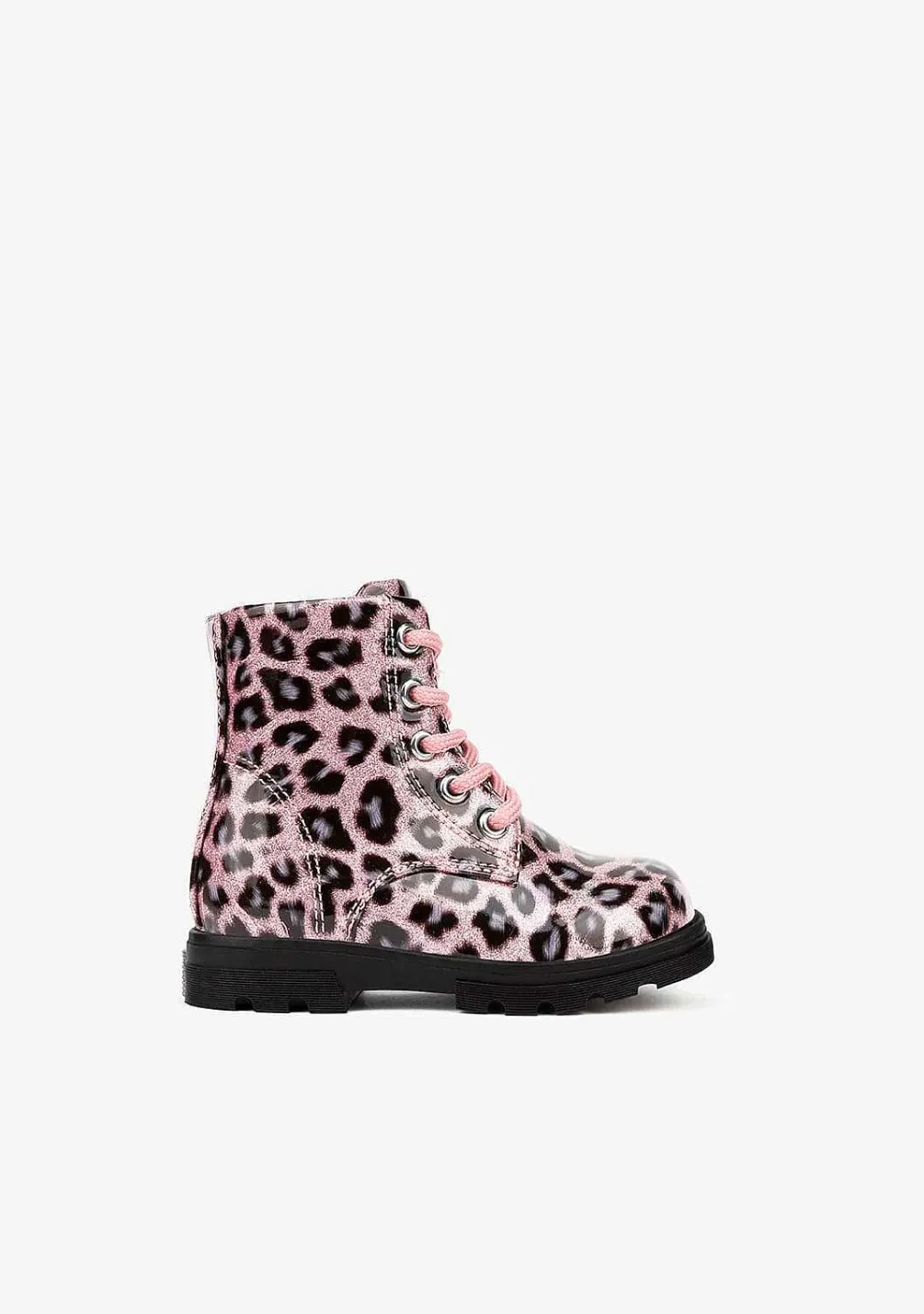 Botas-Conguitos Botas De Combate Leopardo Rosa Para Bebé