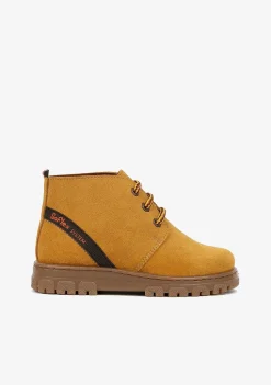 Sapatos De Menino-Conguitos Botas De Montanha Unissex Mostarda Goflex