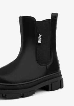 Botas-Conguitos Botas Elasticas Pretas De Menina Napa P&B