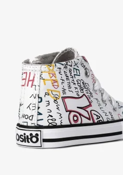 Tênis Casuais-Conguitos Botas Graffiti Napa Para Bebé