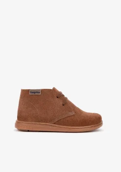 Sapatos De Menino-Conguitos Botins Safari Rapaz Castanhos