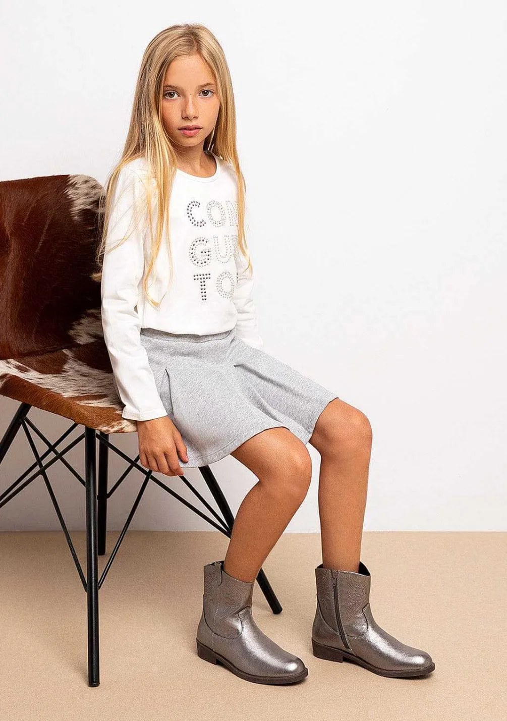 Botas-Conguitos Botins De Cowboy Com Chumbo Para Menina