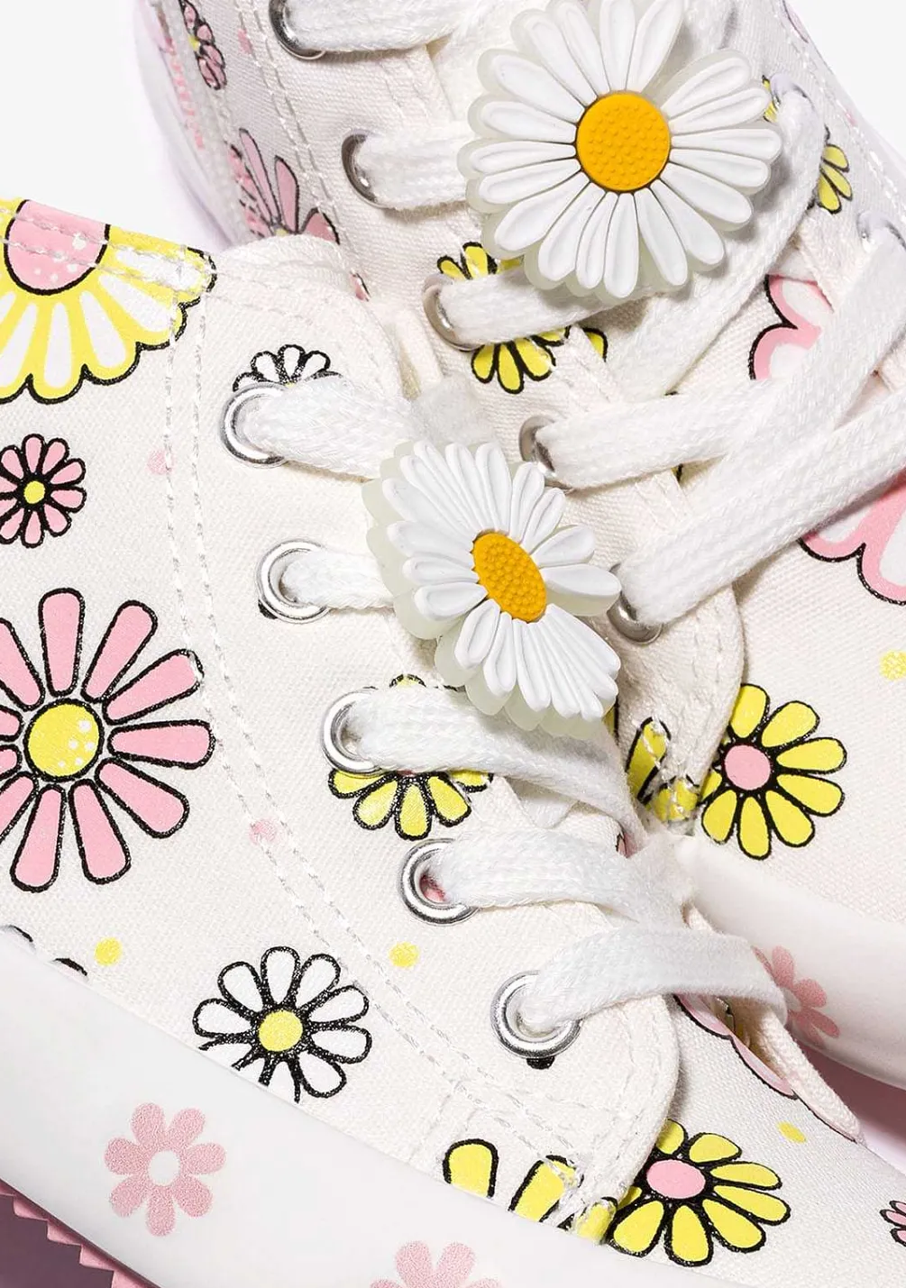 Sapatos De Menina-Conguitos Branco Brilha No Escuro Com Flores Tênis De Cano Alto